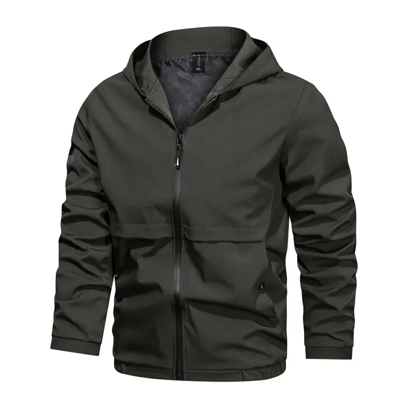 Hooded Solid Male Outdoor Clothing