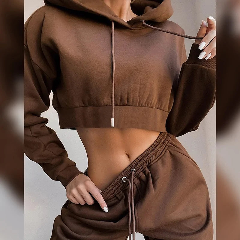 2 Piece Set Sweatsuits Women's Sweatshirt and Sweatpants