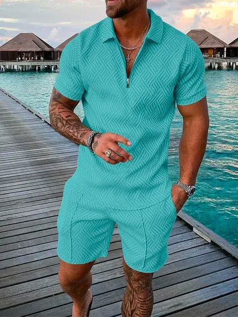 Summer Men's Two-Piece Casual Sportswear Set